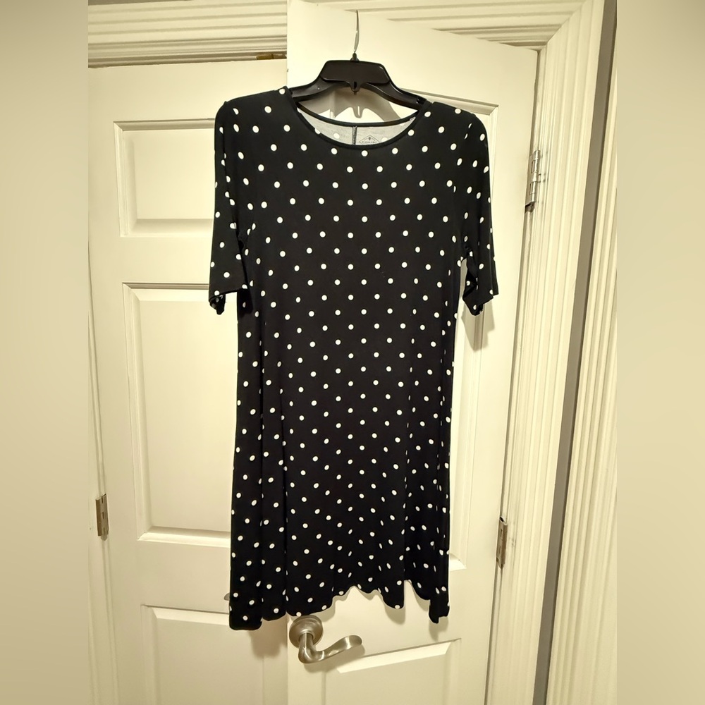 St. John's Bay Black and White A-line Mini Dress